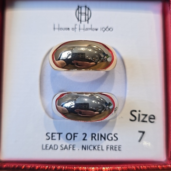 House of Harlow 1960 - Gold & Silver Rings Set - Picture 2 of 5